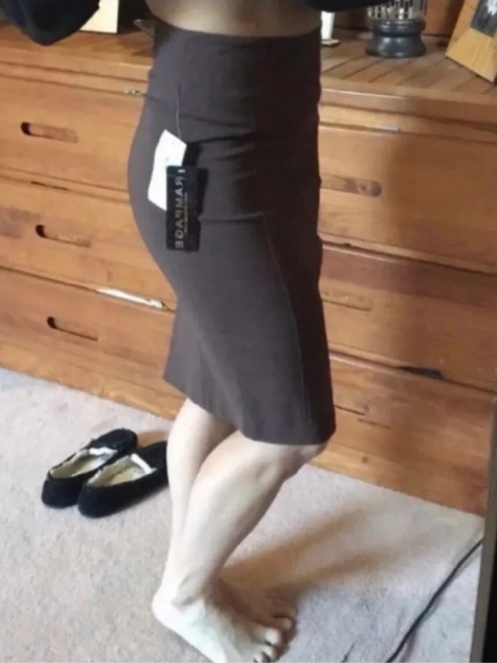 🍂NWT RAMPAGE WIMENS SIZE 1 BROWN PENCIL SKIRT